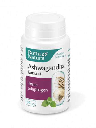 PERFORMANTA FIZICA, SPORTIVI - ASHWAGANDHA Extract 300mg, 30 capsule, Rotta Natura  la Nana Plafar