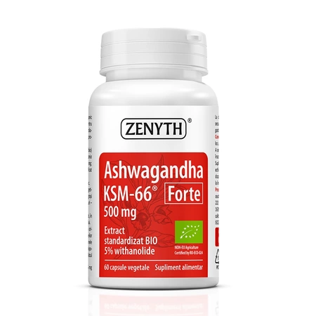 SUPLIMENTE AYURVEDICE - ASHWAGANDHA KSM-66, Zenyth la Nana Plafar