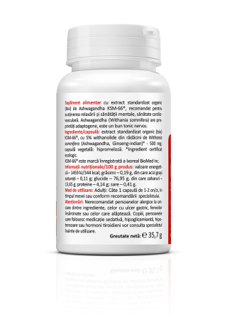 ASHWAGANDHA KSM-66, Zenyth la Nana Plafar [1]