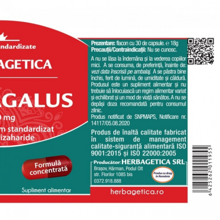 ASTRAGALUS pentru imunitate 500mg, Herbagetica [2]