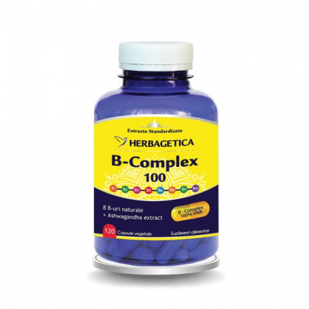 B COMPLEX 100 NATURAL + Ashwagandha, Herbagetica [3]