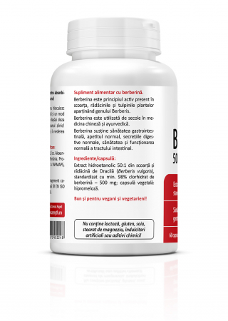 BERBERINA 500 mg, 60 capsule, Zenyth la Nana Plafar [2]