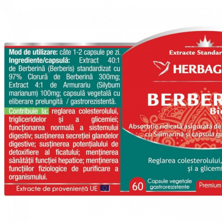 BERBERINA Bio Activa 300mg, Herbagetica la Nana Plafar [1]