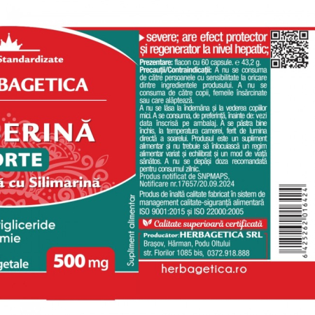 BERBERINA FORTE 500mg HERBAGETICA la Nana Plafar [2]