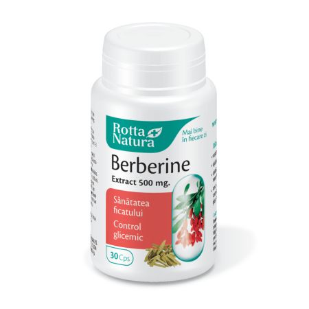 afectiuni CARDIOVASCULARE - BERBERINA EXTRACT 500 mg Echilibru Glicemic si Hepatic, Rotta Natura la Nana Plafar
