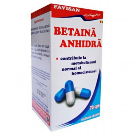 regenerare celulara - Betaina Anhidra Favisan, 70 capsule