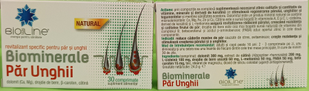 Biominerale Par Unghii, 30 comprimate, BioSunLine la Nana Plafar [1]