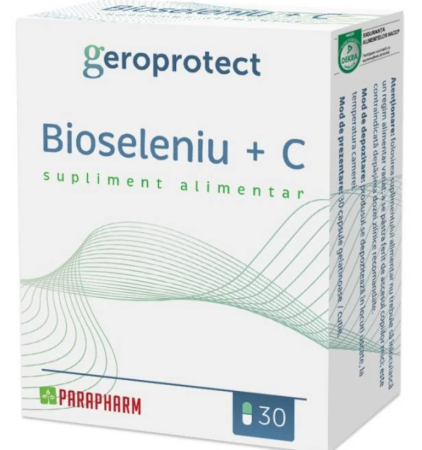 sanatatea tiroidei - Bioseleniu + Vitamina C,  capsule, Parapharm la Nana Plafar