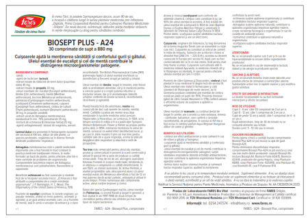 BIOSEPT PROTECT (BIOSEPT PLUS)  A24, 30 comprimate de supt, Fares [2]