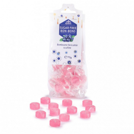 dulciuri - BOMBOANE cu Afine fara zahar, 70gr, Apidava