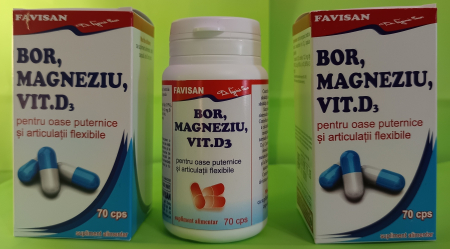 BOR, Magneziu, Vitamina D3, 70 capsule, Favisan [1]