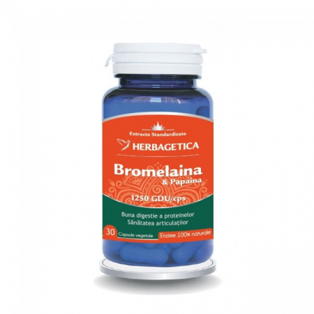 protector gastric - BROMELAINA & PAPAINA, Herbagetica