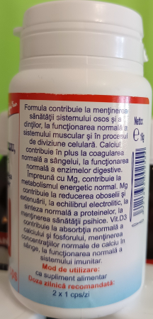 Calciu, Magneziu, Vitamina D3, 40 capsule, Favisan [3]