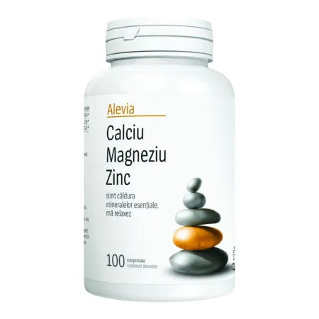 par piele unghii copii - Calciu Magneziu Zinc, 100 comprimate, Alevia