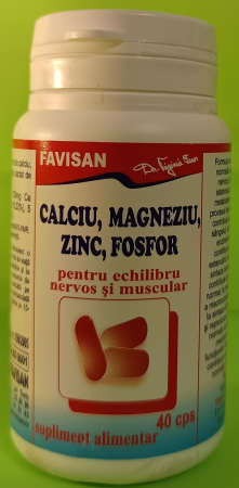 vedere - Calciu Magneziu Zinc Fosfor, 40 capsule, Favisan