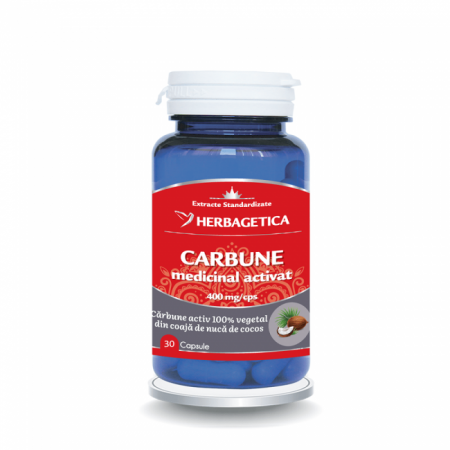 balonare - CARBUNE medicinal activat 400mg, Herbagetica