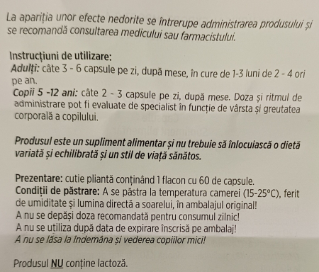 CATINOFORT cu CATINA si SPIRULINA, 60 capsule, Hofigal la Nana Plafar [2]