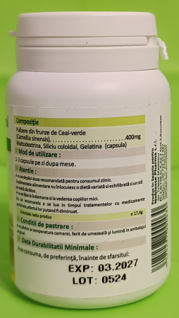 Ceai Verde 400mg, 30 capsule - NOBLESSE  la Nana Plafar [2]