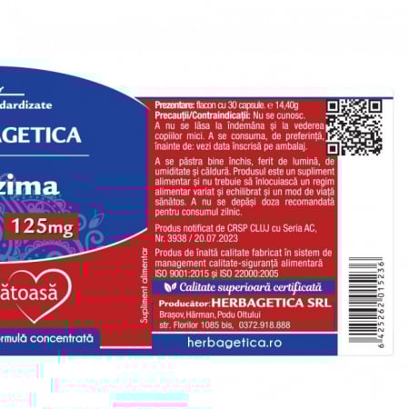 COENZIMA Q10 125mg, Herbagetica la nana plafar [2]
