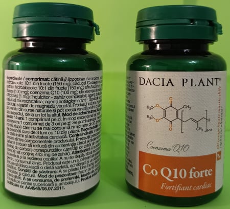COENZIMA Q10 FORTE CARDIOPROTECTOR, 60 comprimate dizolvabile, Dacia Plant [2]