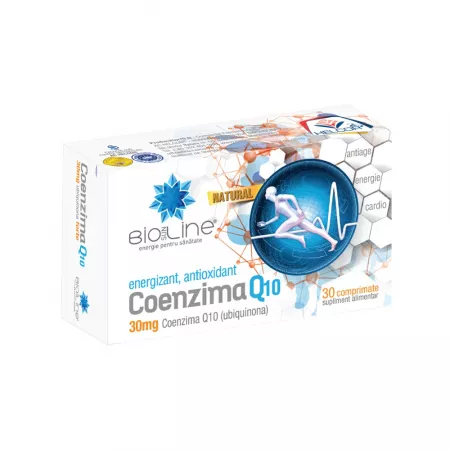 COENZIMA Q10 ubiquinona 30mg, 30 comprimate, BioSunLine Helcor la Nana Plafar