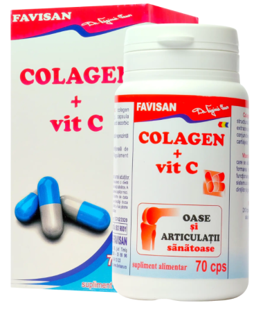 Colagen + Vitamina C Favisan, 70 capsule [1]