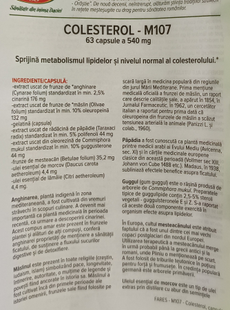 COLESTEROL M107, 63 capsule, Fares [1]