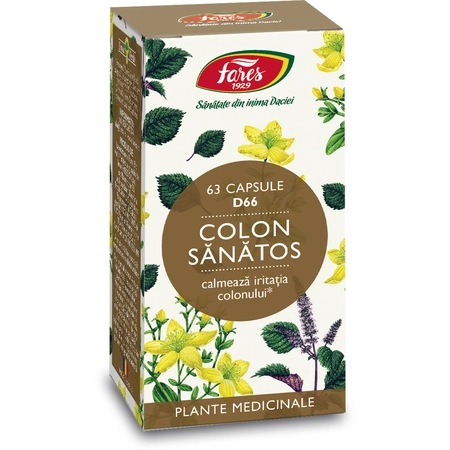 antidiareice - Colon Sanatos, D66, 63 capsule, Fares
