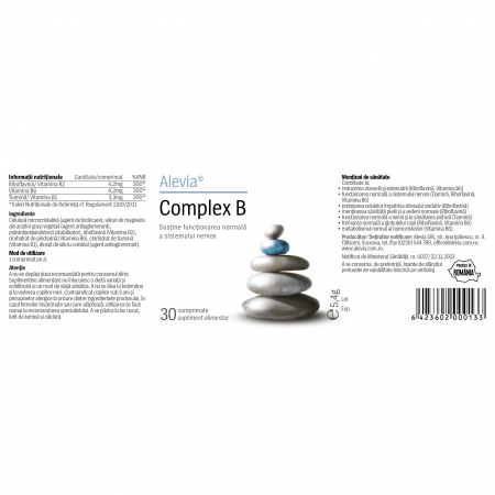 Complex B, 30 comprimate, Alevia [1]