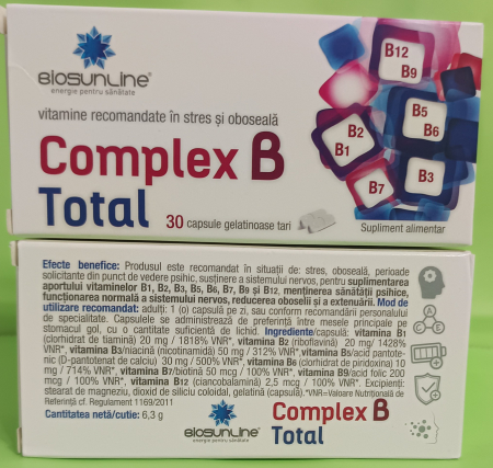 COMPLEX B TOTAL, 30 capsule, BioSunLine la Nana Plafar [1]