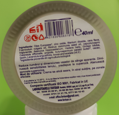 CREMA ANTICUPEROZICA BIO 40ml VIRGINIA, Favisan la Nana Plafar [3]