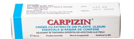 CREMA cu extracte de plante, uleiuri esentiale si rasina de conifere CARPIZIN, 50ml, ElzinPlant la Nana Plafar [1]