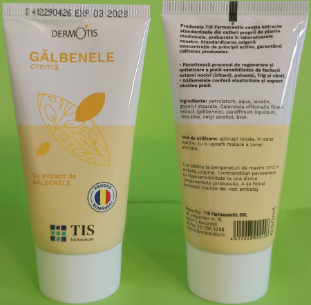 cicatrizant uz extern - CREMA cu GALBENELE DERMOTIS TUB 50ml, TIS Farmaceutic