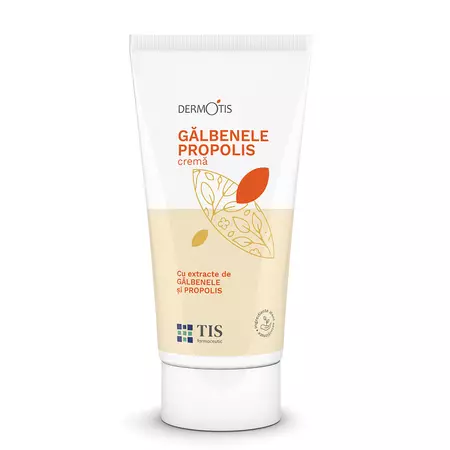 cicatrizant uz extern - CREMA cu GALBENELE si PROPOLIS DermoTis, 50 ml, TIS Farmaceutic