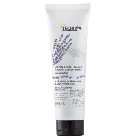 COSMETICE - Crema ANTIREUMATICA cu Lavanda pentru masaj calmant si reconfortant, 125gr, Techir