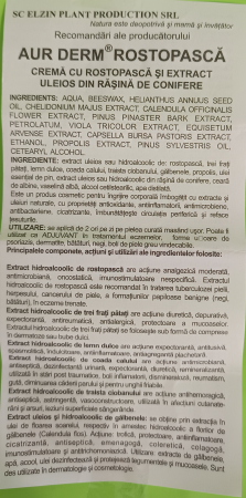 CREMA cu ROSTOPASCA-Aurderm, 50ml, Elzinplant [2]
