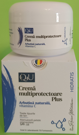 Crema Multiprotectoare plus, Arbutina Naturala, Vit C, 50ml, Tis Farmaceutic