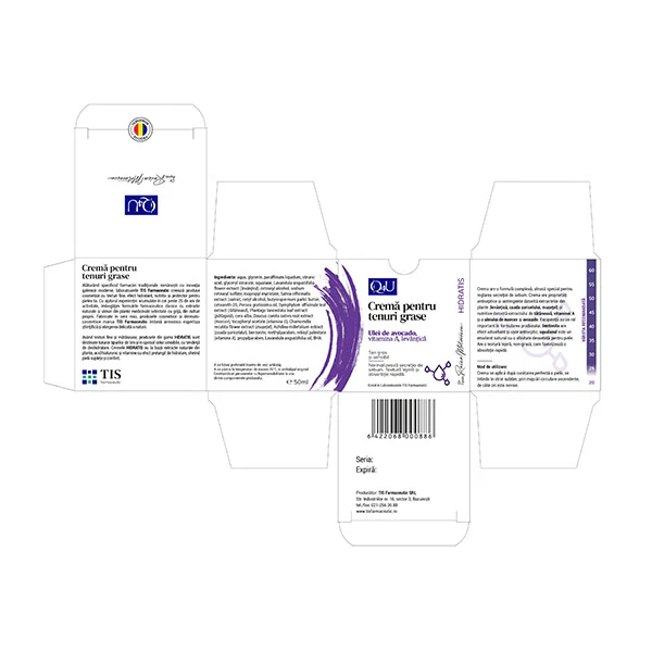 CREMA de FATA TEN GRAS cu ULEI de AVOCADO, VIT A, LEVANTICA 50 ml, TIS Farmaceutic [1]