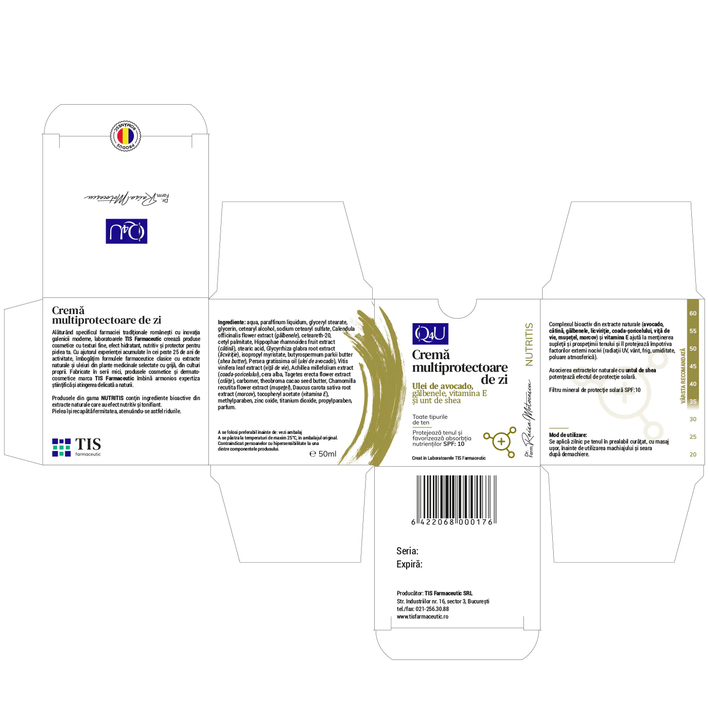 CREMA DE ZI MULTIPROTECTOARE NUTRITIS, 50ml TIS Farmaceutic la nana plafar [1]