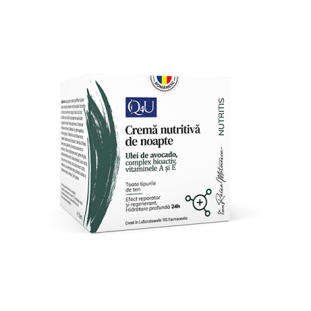 ingrijirea Tenului - CREMA de FATA NUTRITIVA de NOAPTE cu ulei de AVOCADO complex BIOACTIV VIT A, E, 50ml, TIS Farmaceutic