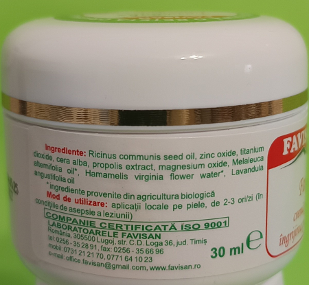 CREMA pentru Ingrijirea PELII IRITATE, FaviBaby, 30ml, Favisan [3]