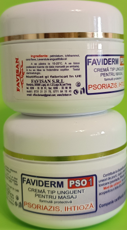 CREMA tip Unguent pentru Masaj Faviderm PSO1, PSO 2, Psoriazis, Ihtioza, 50ML, Favisan la Nana Plafar [2]