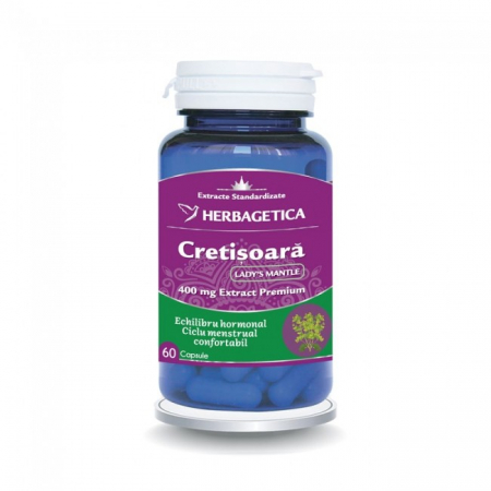 sindrom Premenstrual - CRETISOARA 400mg Lady’s Mantle, 60 capsule, Herbagetica
