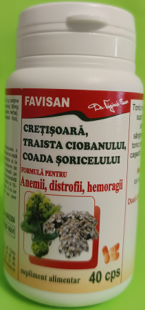 aparatul URINAR - Cretisoara, Traista Ciobanului si Coada Soricelului 40 capsule, FAVISAN
