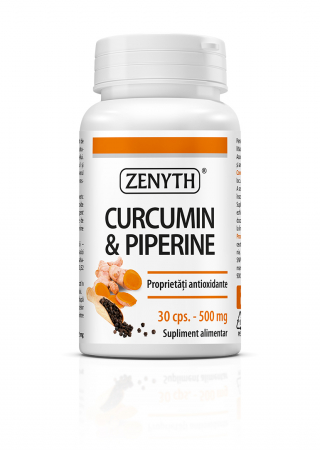 CURCUMIN si PIPERINA 500 mg, Zenyth