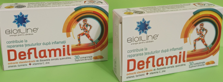 Articulatii si sistemul osos - DEFLAMIL ANTIINFLAMATOR cu Boswellia si Turmeric, 30 comprimate, BioSunLine Helcor la Nana Plafar