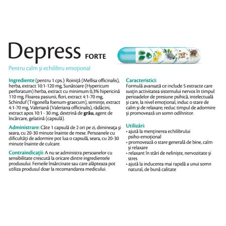 DEPRESS FORTE, 30 capsule, Rotta Natura [1]