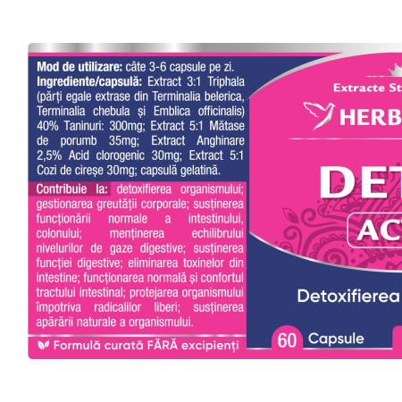 DETOX ACTIV,  capsule, Herbagetica la Nana Plafar [1]