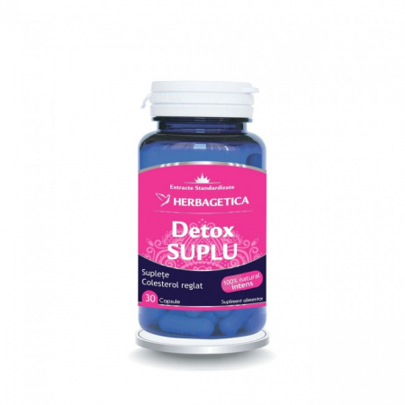 tonice - DETOX SUPLU cu  Kelp Chitosan Chlorella Spirulina, Herbagetica