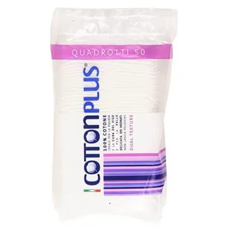 dischete servetele demachiante - DISCHETE DEMACHIANTE PATRATE 8 x 8 cm, 50 bucati, Cotton Plus la Nana Plafar